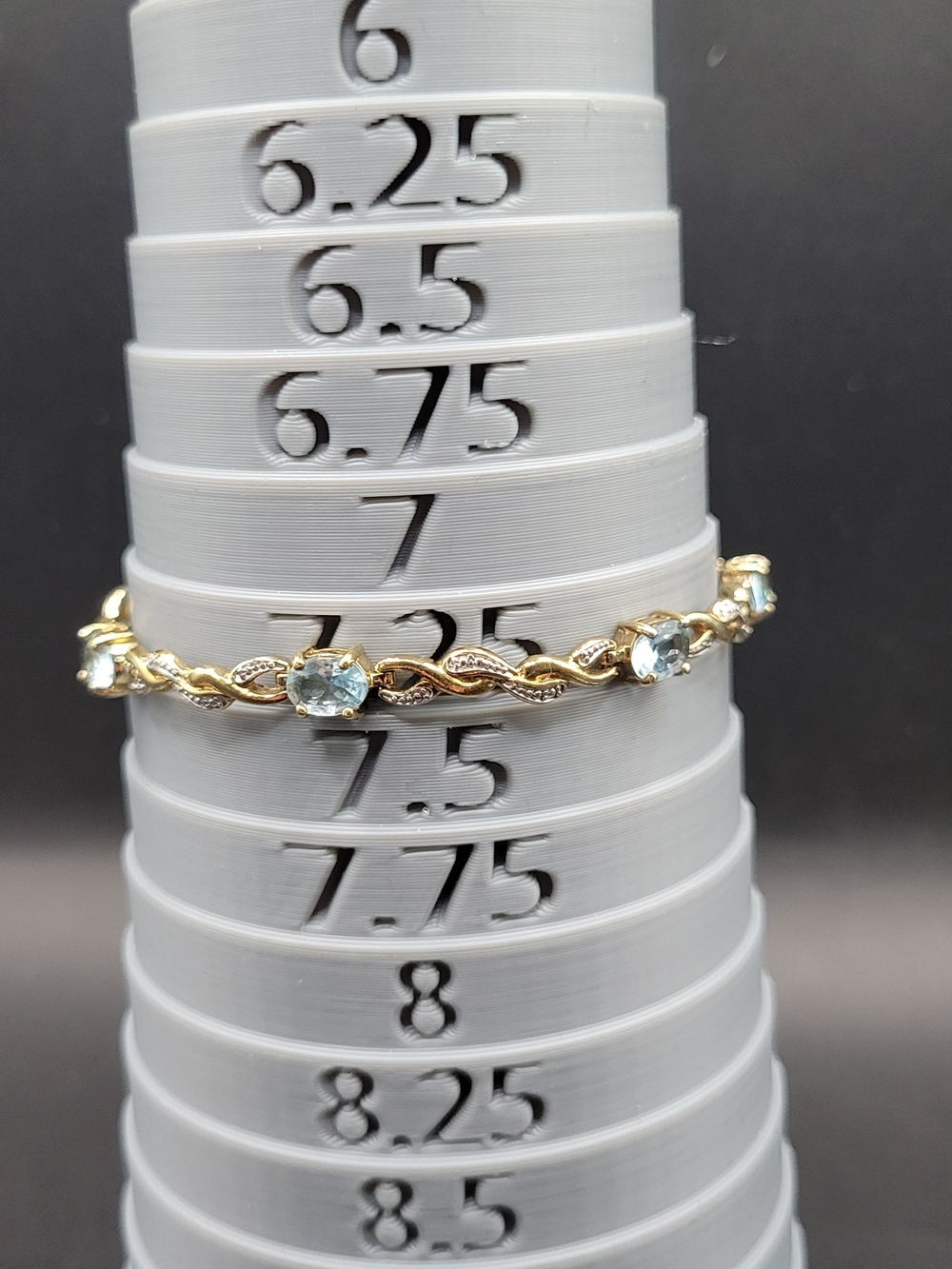 Sterling Vermiel Blue Topaz Station Bracelet - Women Jewelry